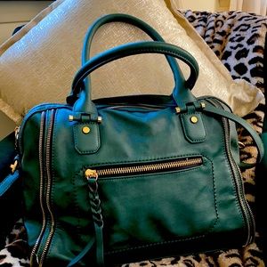 Urban Expressions Green Vegan Leather Satchel